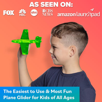 Foam Airplanes For Kids - Fun Glider Toys for Ages 4 5 6 7 8 9 10 Year Old & Up - Best Toy Gift Boy