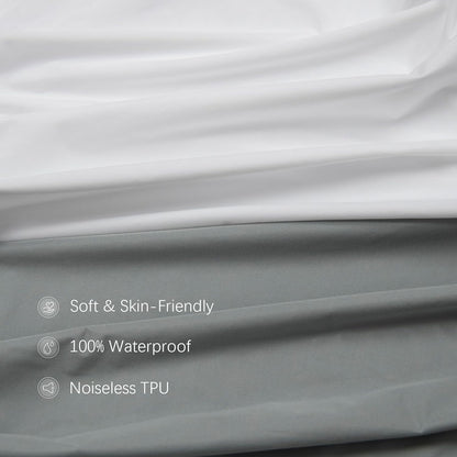Biloban Mini Crib Sheets Fitted Waterproof 38'' x 24'', 2 Pack Mattress Protector Cover Fits for