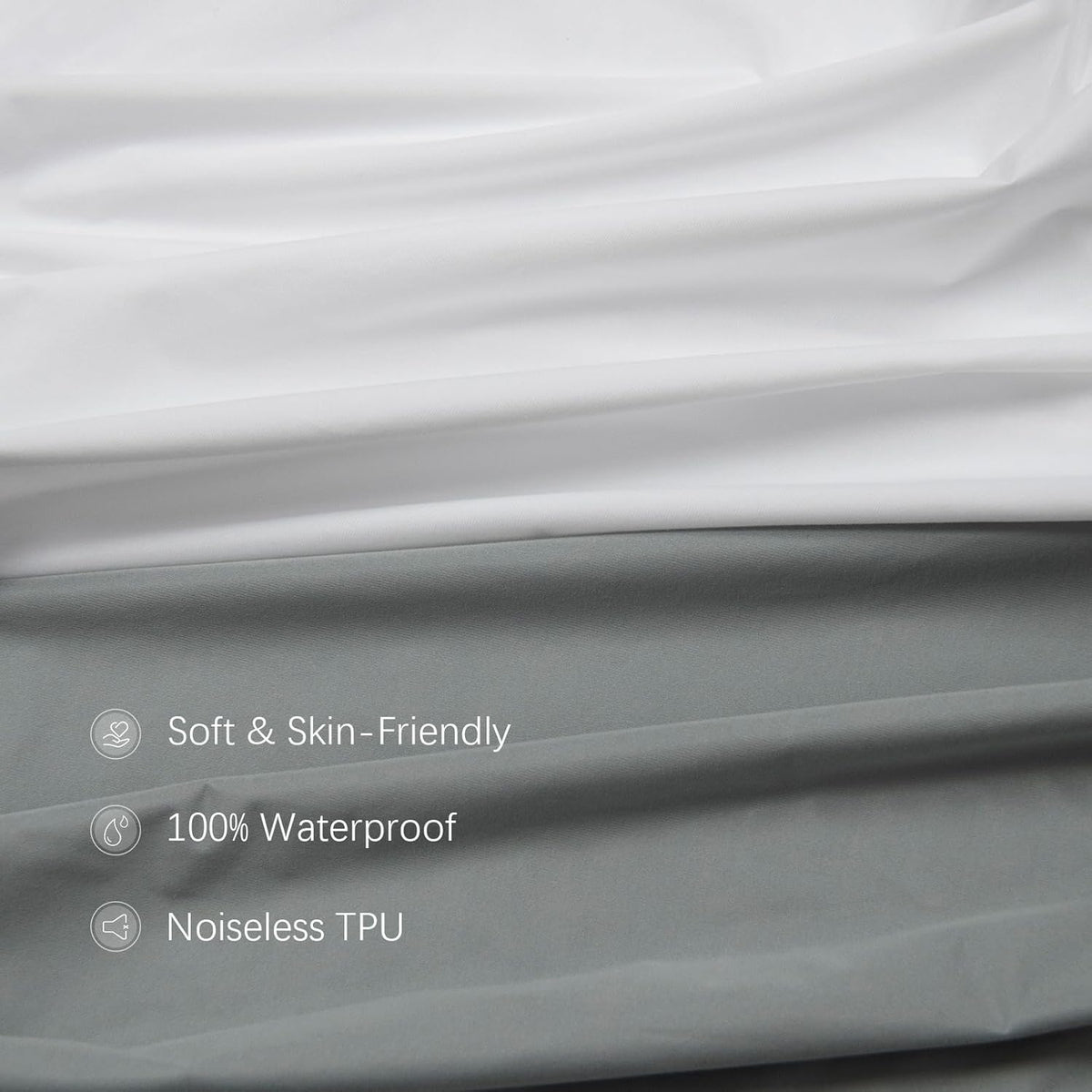 Crib Sheets Waterproof 2 Pack, Crib Mattress Protector, Toddler Fitted Crib Sheet Neutral, Ultra