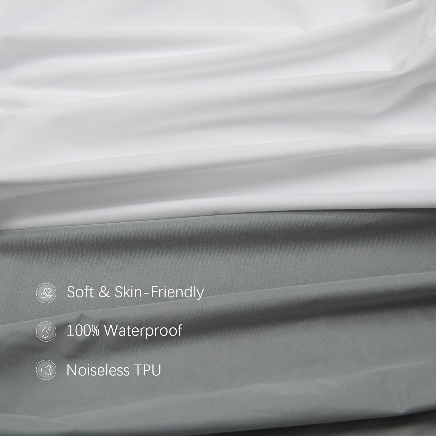 Crib Sheets Waterproof 2 Pack, Crib Mattress Protector, Toddler Fitted Crib Sheet Neutral, Ultra