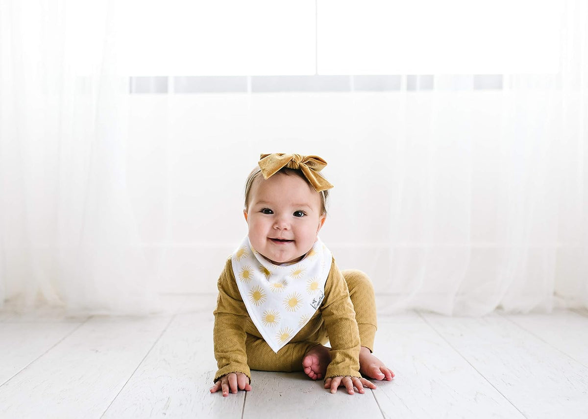 Copper Pearl 6 Pack Soft Cotton Baby Bibs for Drooling and Teething, Absorbent Drool Bibs for Baby