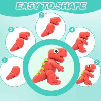 Air Dry Clay for Kids,90 Colors Modeling Model Magic Clay,DIY Molding Clay Starter Kit with