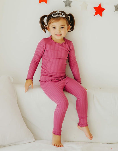 VAENAIT 6M-12Y Toddler Kids Girls Boys Soft Comfy Modal Tencel Solid Raglan Sleepwear Pajamas Pjs