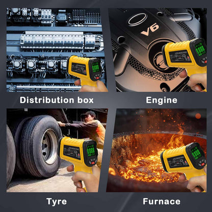 Infrared Thermometer High Temperature Gun -58℉~2732℉, 50:1 Distance Ratio, Digital Laser IR Temp