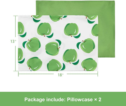 TILLYOU Toddler Pillowcases 13 x 18 Travel Pillow Case 2 Pack, Kids Pillowcases Machine Washable