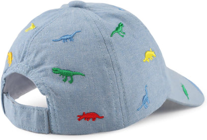 JANGANNSA Dinosaur Boys Girls Caps Embroidery Baby Baseball Caps Cotton Infant Toddler Kids Hat