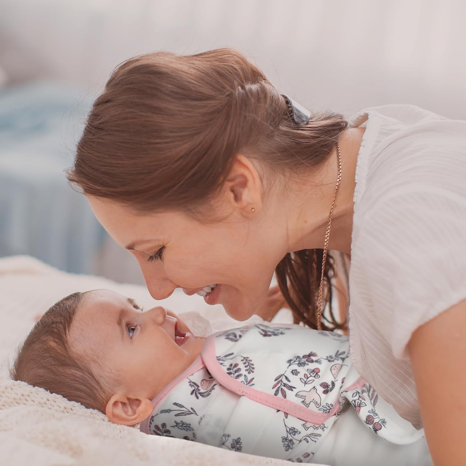 Baby Swaddle Sacks, 3-Pack Newborn Organic Cotton Swaddle Wrap, Adjustable Swaddling Blankets