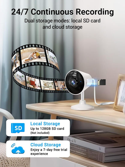 [5G & 2.4G] Indoor/Outdoor Security Camera for Home, Baby/Elder/Dog/Pet Camera with Phone App