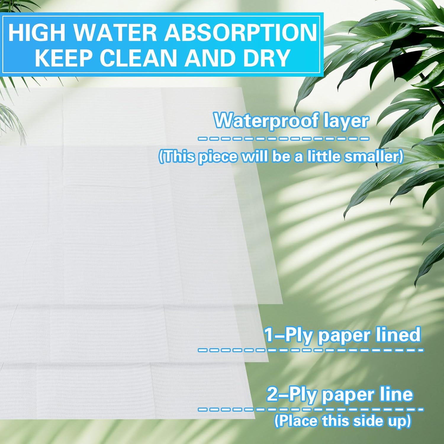 100pcs Disposable Changing Liner 2-ply Baby Changing Station Pad Disposable Changing Pads Diaper