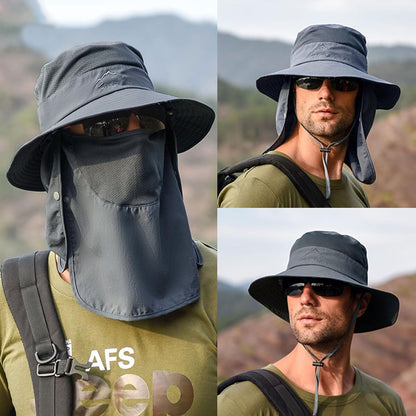 Sun Hats for Men Women Fishing Hat UPF 50+ Breathable Wide Brim Summer UV Protection Hat