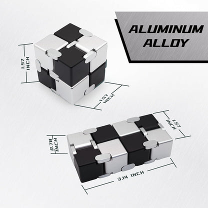 Infinity Cubes with Case, Fidget Infinity Cubes Metal for Kids Boys Girls, Silent Fidget Toys for