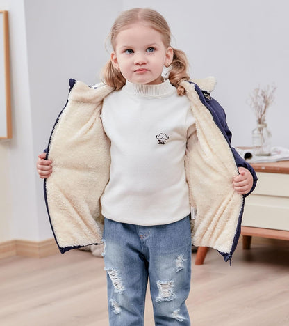 TUONROAD 1-6T Baby Girl Boy Winter Fleece Coats Toddler Warm Puffer Jackets Kids Down Alternative