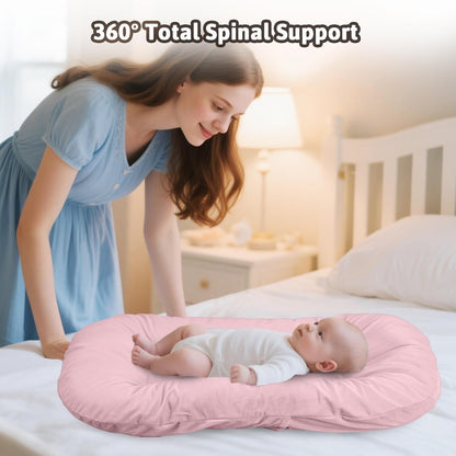Baby Lounger Play Mat,Baby Lounger for Newborn Tummy Time for Baby in Bed,0° Angle Newborn Lounger