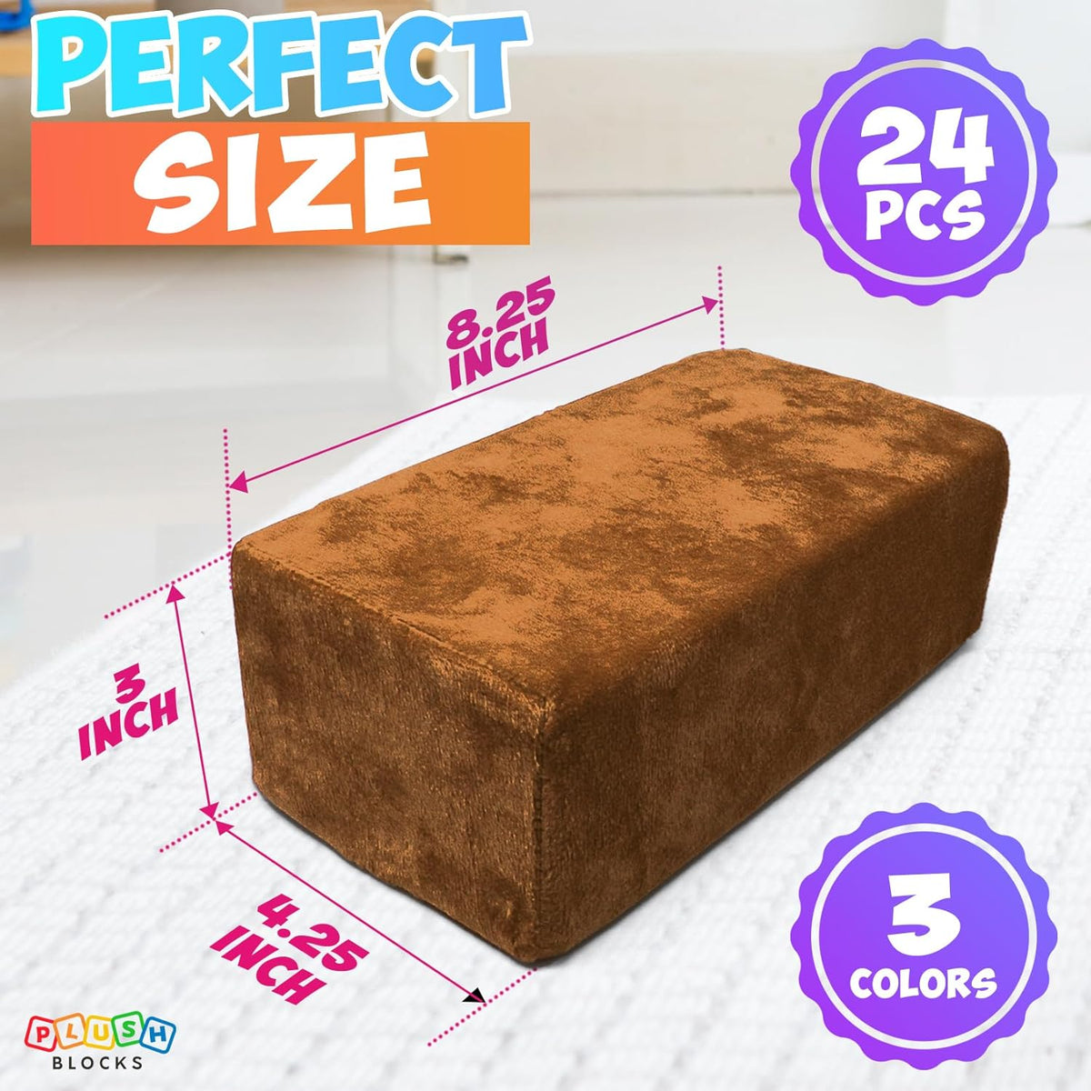 The Original Premium Plush Building Block for Kids - Certified Safe Foam Blocks in Luxuriously Soft