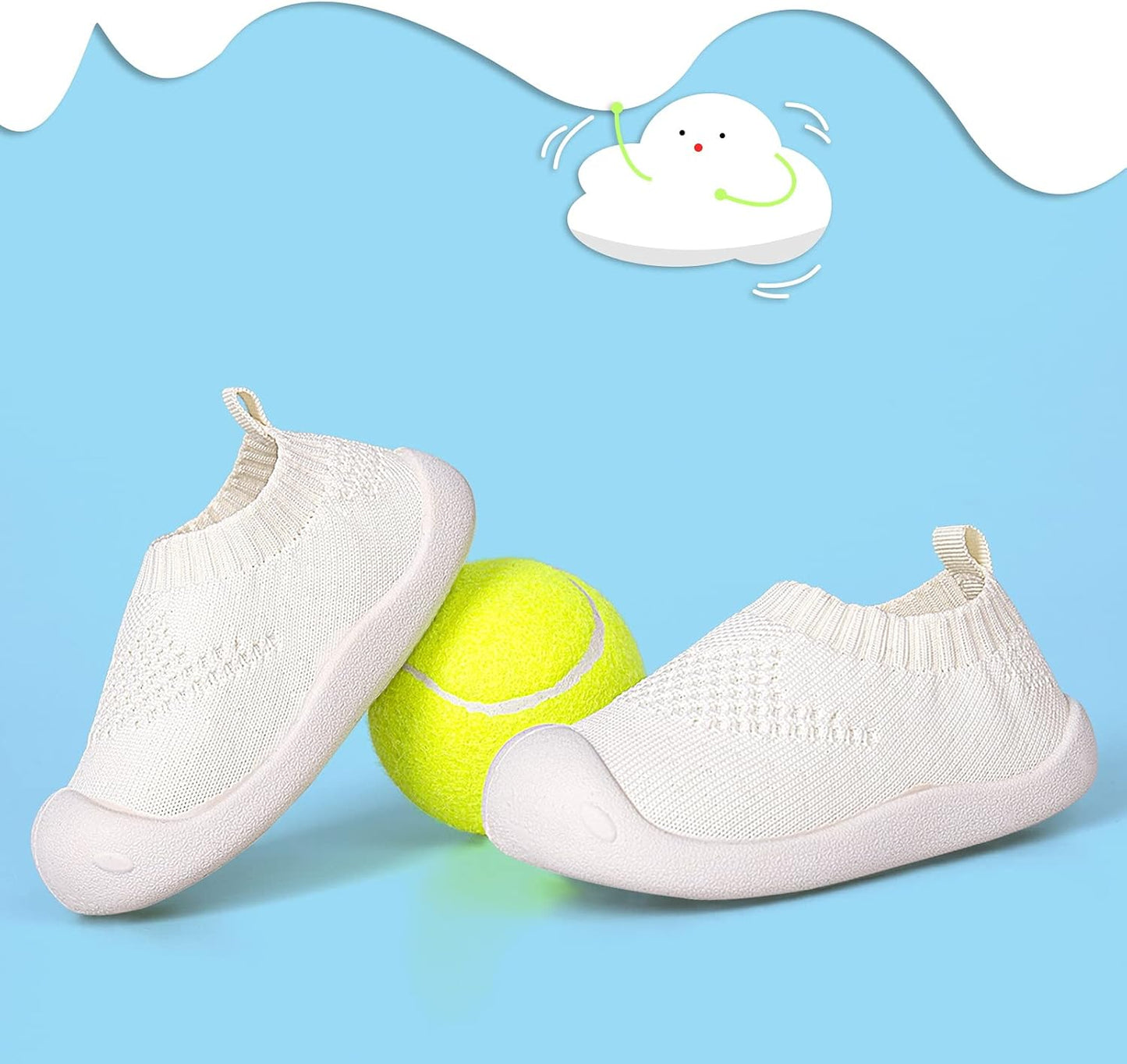 Baby First-Walking Shoes 1-4 Years Kid Shoes Trainers Toddler Infant Boys Girls Soft Sole Non Slip