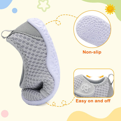 LeIsfIt Baby Shoes Boys Girls First Walking Shoes Non-Slip Infant Sneakers Lightweight Slip-on Crib