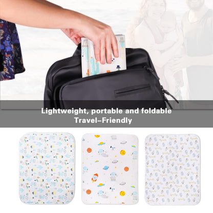 Baby Diaper Changing Pad Waterproof Portable Changing Pad 3 Pack Washable Mattress Pad Reusable