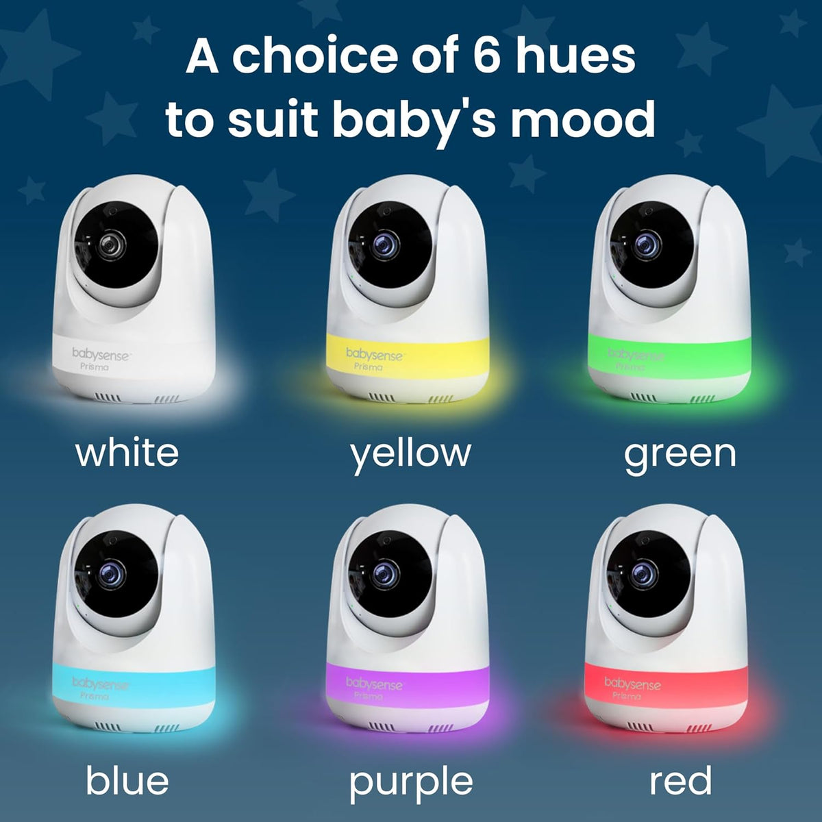 Babysense Prisma Baby Monitor with Camera and Audio, 5” HD Video Baby Monitor with 2 Cameras