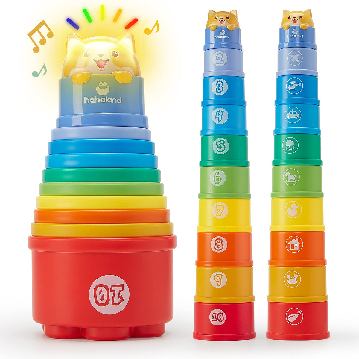 hahaland Stacking Toys for Toddlers 1-3 - Stacking Cups Toddler Toy Age 1-2