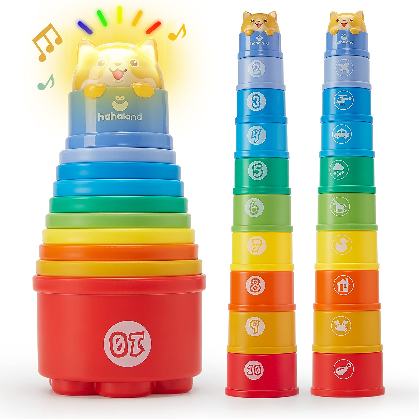 hahaland Stacking Toys for Toddlers 1-3 - Stacking Cups Toddler Toy Age 1-2