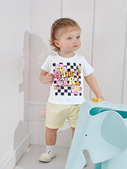 Happy Town Toddler Clothes Baby Boy Girl Smiley Face Shirt Short Sleeve T-Shirt Tee Summer Tops