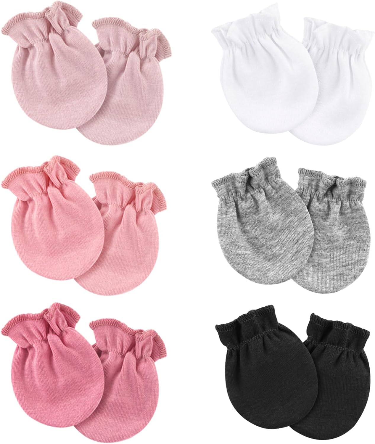 Newborn Baby Mittens No Scratch Cotton Elastic Wrist Gloves Infant Toddler Mittens for Baby Boy