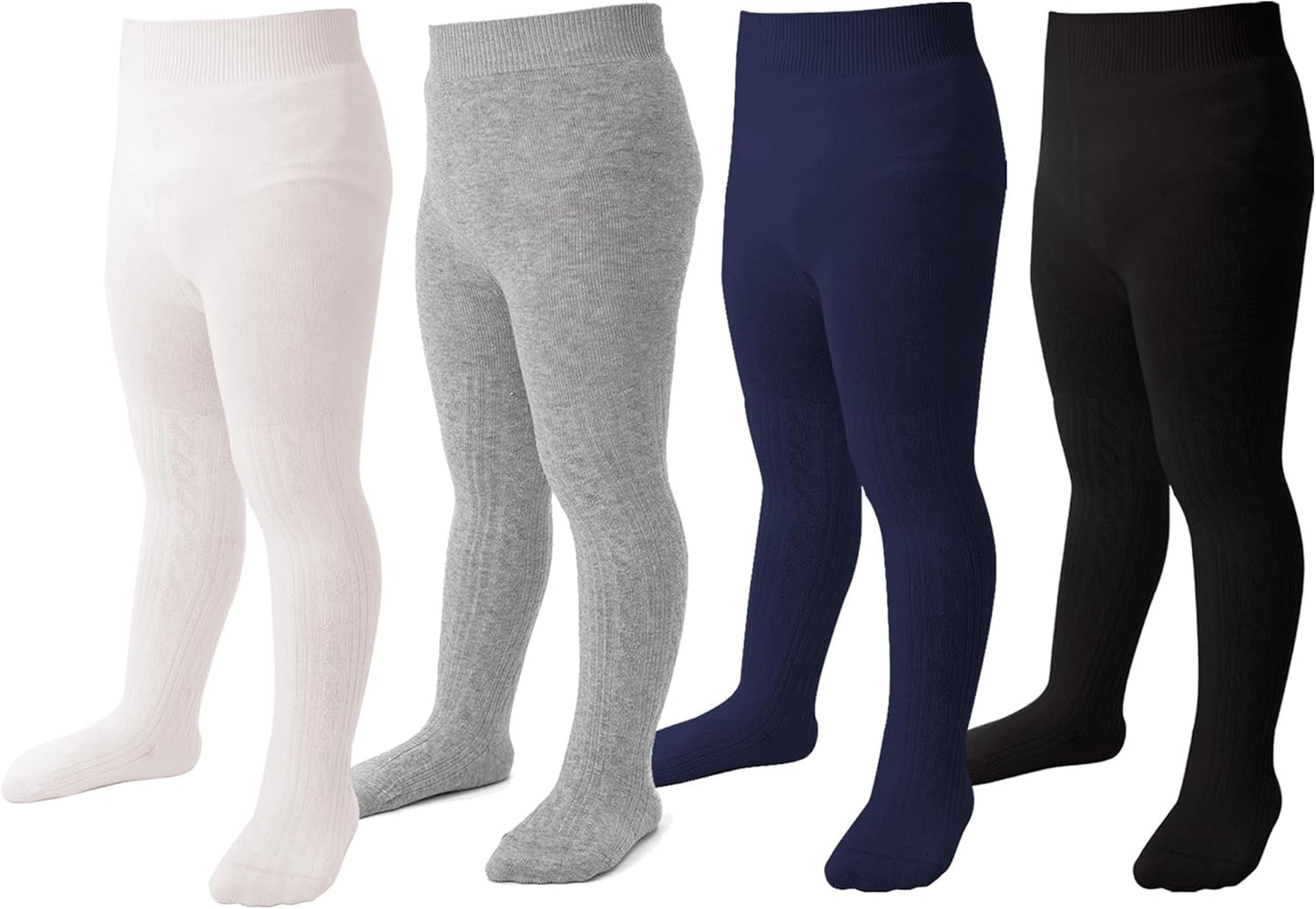 Marchare Baby Girls Tights Thick Solid Cable Knit Leggings Winter Warm Stockings For Toddler Girls