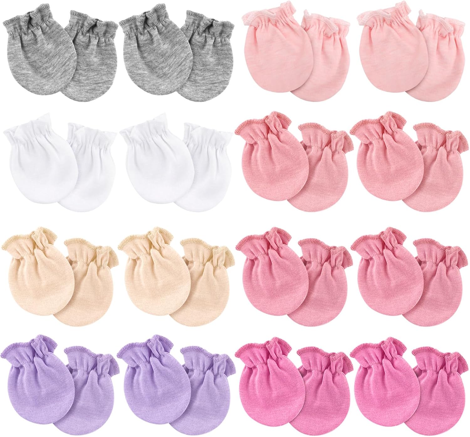 Newborn Baby Mittens No Scratch Cotton Elastic Wrist Gloves Infant Toddler Mittens for Baby Boy