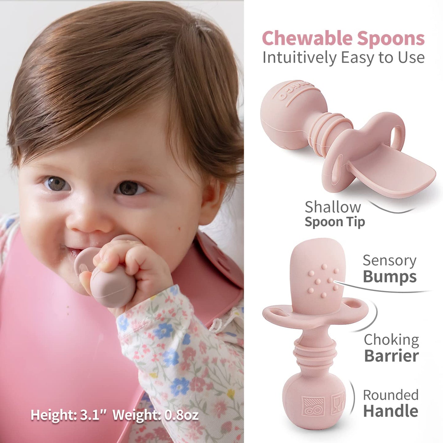 SAMiGO Silicone Baby Feeding Set, Baby Led Weaning Supplies, Suction Bowl Plate Bib Cup Self