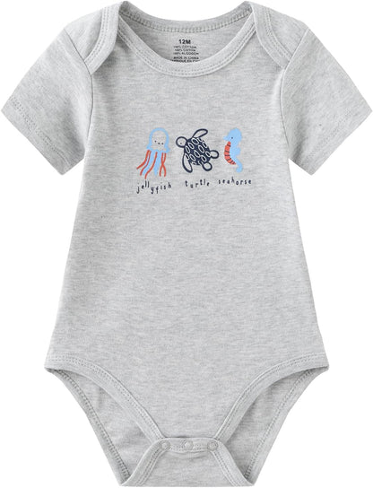 Baby Bodysuit and Pant Set 10-pcs Cotton Soft Newborn Boy Girl Clothes Outfits