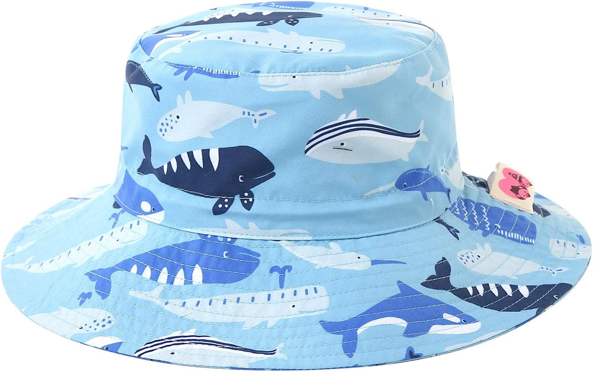 Home Prefer UPF50+ Wide Brim Sun Hat Boys Girls Sun Protection Hat Zoo Beach Swim Safari Bucket Hat