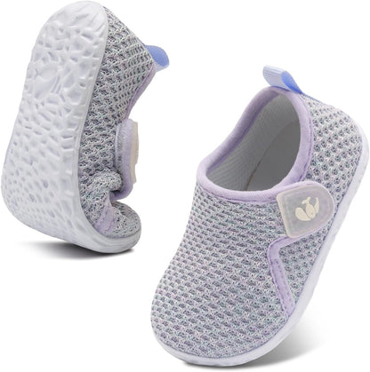 FEETCITY Baby Boys Girls First Walking Shoes Infant Sneakers Crib Shoes Breathable Lightweight Slip