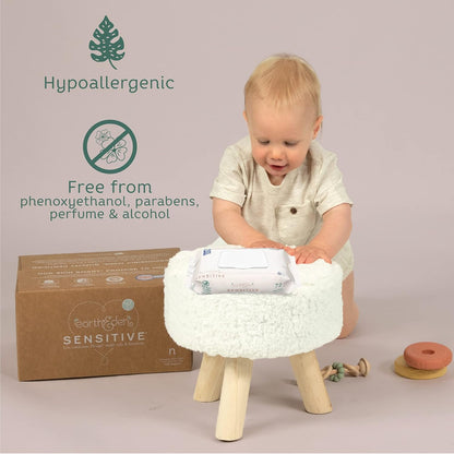 Earth & Eden Sensitive Baby Wipes | Unscented & Hypoallergenic | 12 Soft-Packs | 864 Total Wipes