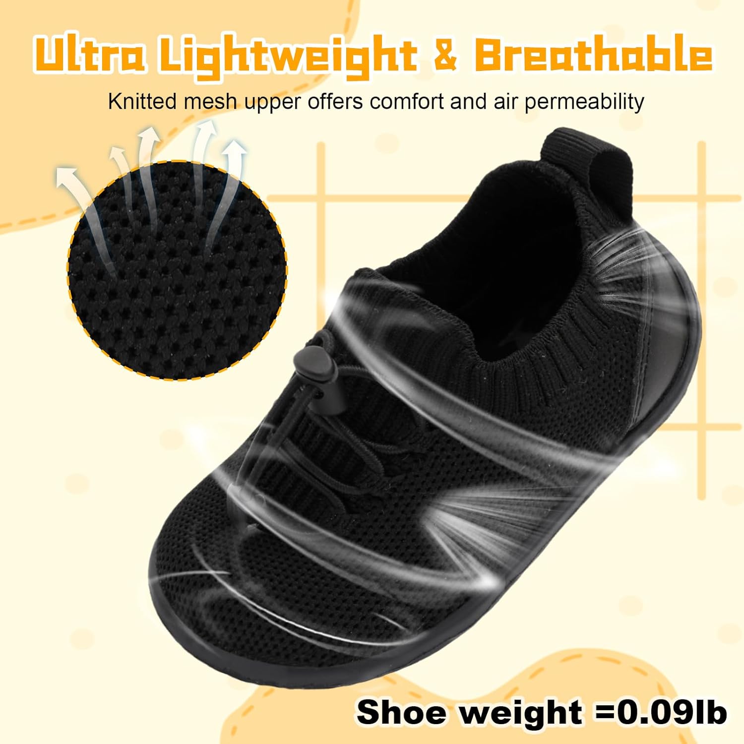 FEETCITY Baby Shoes Boys Girls First Walking Shoes Lightweight Infant Sneakers Slip On Shoe