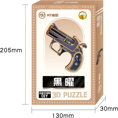 MU Wooden Puzzle for Adult Toy Gun Derringer-Obsidian Knight Defender Puzzles Building, AK47