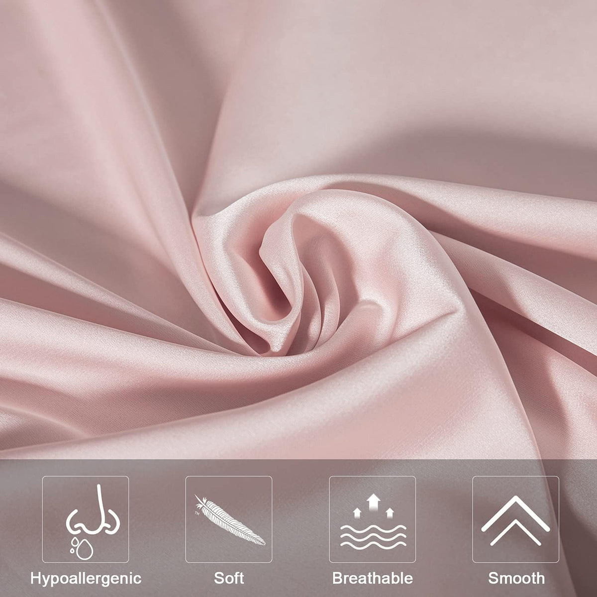 Mulberry Silk Pillowcase for Hair and Skin,Queen Size Cooling Silk Pillow Case with Hidden