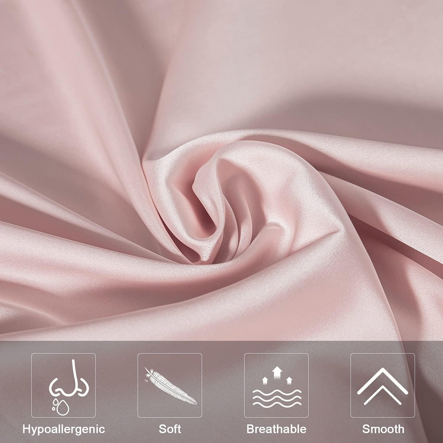 Mulberry Silk Pillowcase for Hair and Skin,Standard Size Cooling Silk Pillow Case with Hidden