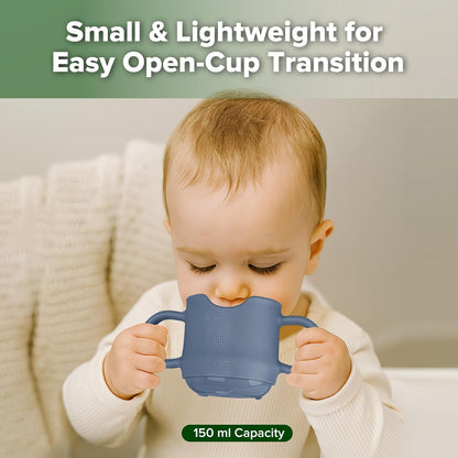 haakaa Silicone Toddler Cups, BPA Free Drop-Proof Training Cups for Baby 6 Months+, 5 Ounce