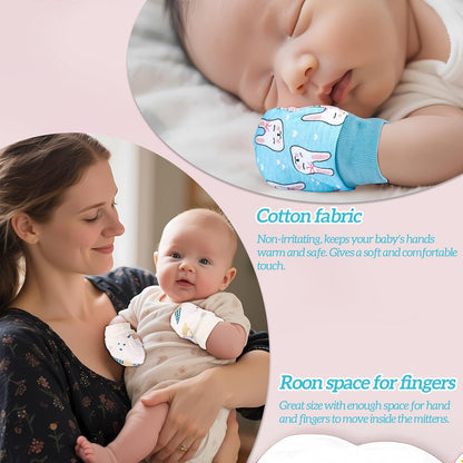 No Scratch Baby Mittens Newborn Infant Toddler Mittens Soft Elastic Wrist Gloves Mitten for 0-6