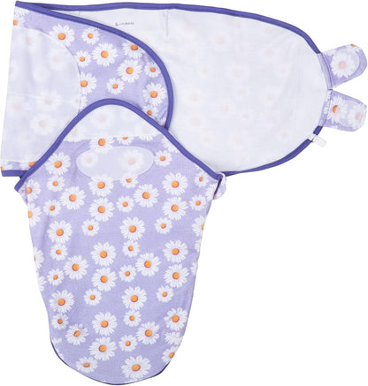 LollyBanks Baby Swaddles 100% Organic Cotton, 0-3 Months Baby Girl Swaddles with Easy Change