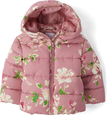 The Children's Place Baby and Toddler Girls' Medium Weight Wind-Resistant, Water-Resistant Puffer