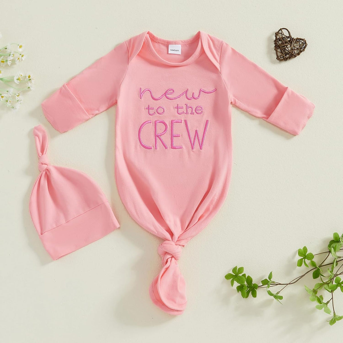 Newborn Boy Girl Coming Home Outfit Baby Infant Sleeper Gown Nightgown Outfits Cute Fall Winter