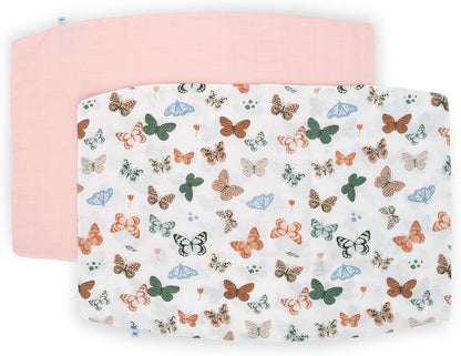 Little Unicorn Standard Pillowcase 2 Pack | Super Soft & Breathable Muslin Fabric | Snug Envelope