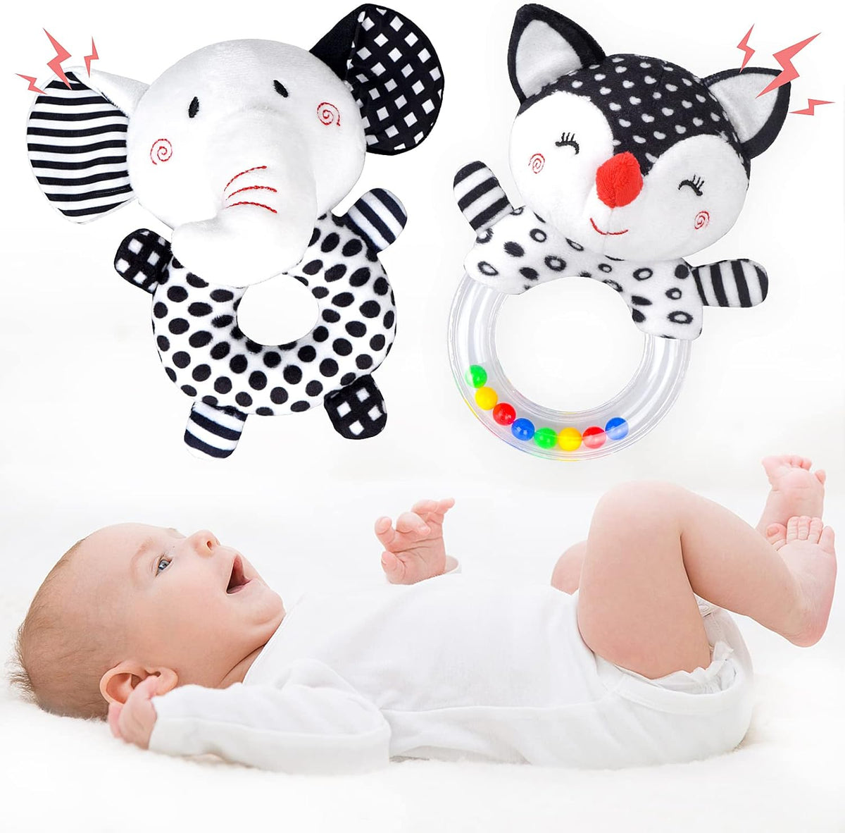 Baby Rattles 0-6 Months Newborn Toys Infant Toys 0-6 Months Rattles for Babies 0-6 Months Baby Toys