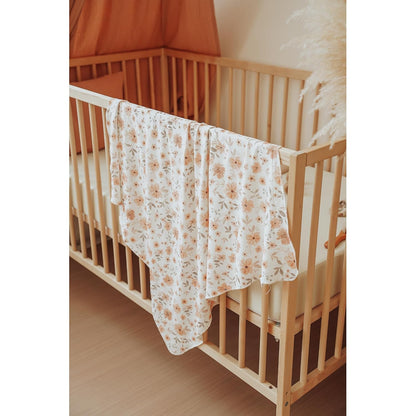 Konssy Baby Girl Newborn Receiving Blanket with Matching Headband and Beanie Set Baby Swaddle