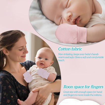 No Scratch Baby Mittens Newborn Infant Toddler Mittens Soft Elastic Wrist Gloves Mitten for 0-6