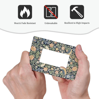 Decorative Outlet Covers Rustic Morris Birds Green Leaf Flower 1 Gang Single Decora GFCI Device