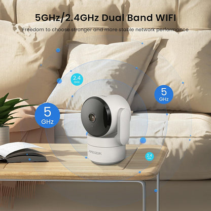 2 Pack 2K Indoor Security Camera Wireless, 360° Pan-Tilt Wi-Fi Pet/Baby Monitor with AI Motion