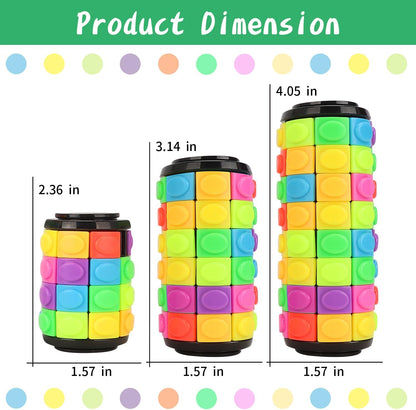 Rotate and Slide Puzzle, Finger Spinner Puzzle, Fidget Toys, Decompression Toy, 8 Colors,7 Layers