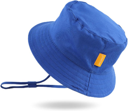 JANGANNSA Cotton Baby Sun Hat Infant Toddler Boys Girls Bucket Hats Summer Sun Protection Kids